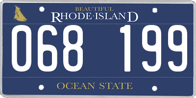 RI license plate 068199