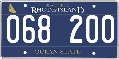 RI license plate 068200