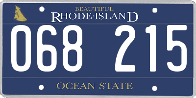 RI license plate 068215
