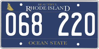 RI license plate 068220