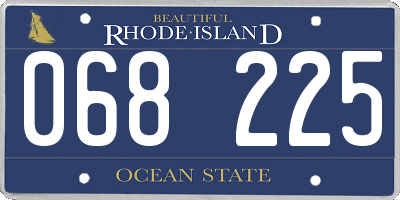 RI license plate 068225