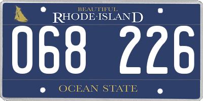 RI license plate 068226