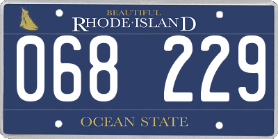 RI license plate 068229