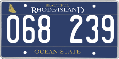 RI license plate 068239