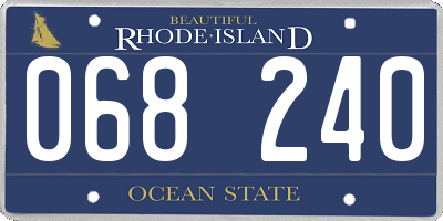 RI license plate 068240