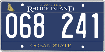 RI license plate 068241