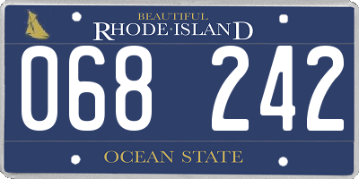 RI license plate 068242