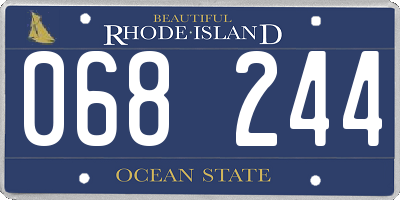 RI license plate 068244