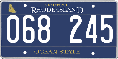 RI license plate 068245
