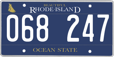 RI license plate 068247