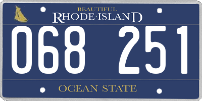 RI license plate 068251