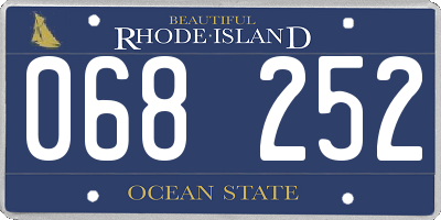 RI license plate 068252