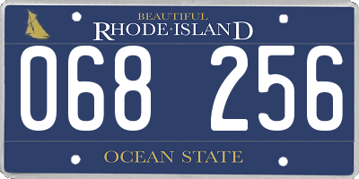 RI license plate 068256