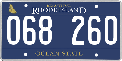 RI license plate 068260