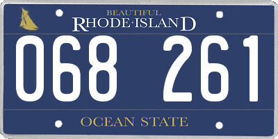 RI license plate 068261