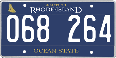 RI license plate 068264
