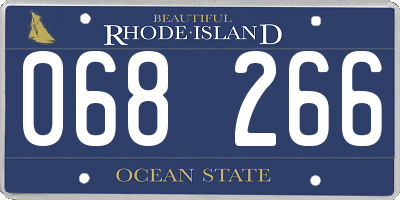 RI license plate 068266