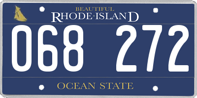 RI license plate 068272
