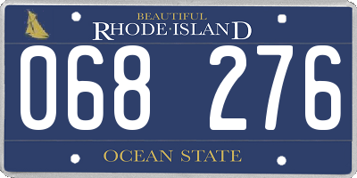 RI license plate 068276