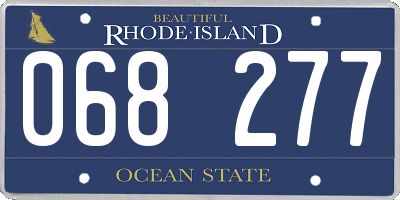 RI license plate 068277