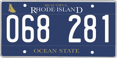 RI license plate 068281