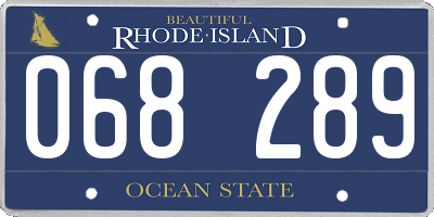 RI license plate 068289