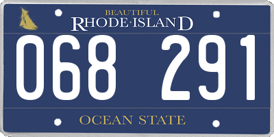 RI license plate 068291