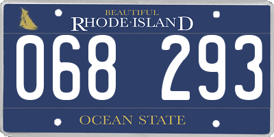 RI license plate 068293