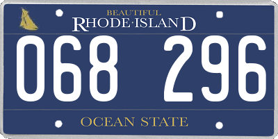 RI license plate 068296