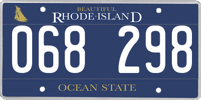 RI license plate 068298