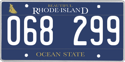 RI license plate 068299