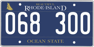 RI license plate 068300