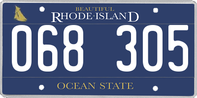 RI license plate 068305
