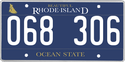 RI license plate 068306