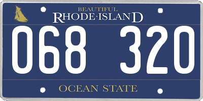 RI license plate 068320