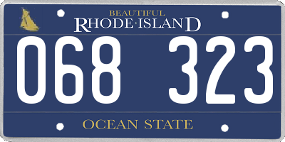 RI license plate 068323