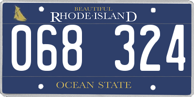 RI license plate 068324