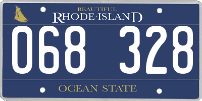 RI license plate 068328