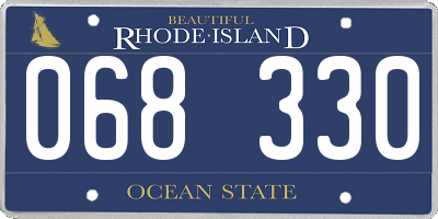 RI license plate 068330