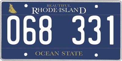 RI license plate 068331