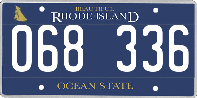 RI license plate 068336
