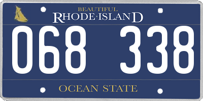 RI license plate 068338