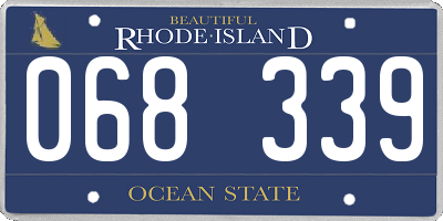 RI license plate 068339