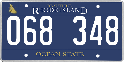 RI license plate 068348