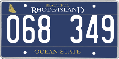 RI license plate 068349