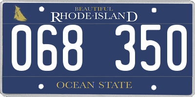 RI license plate 068350