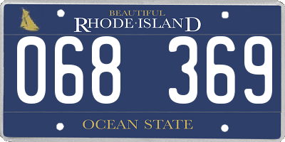 RI license plate 068369