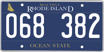 RI license plate 068382
