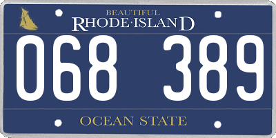 RI license plate 068389