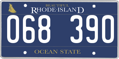 RI license plate 068390
